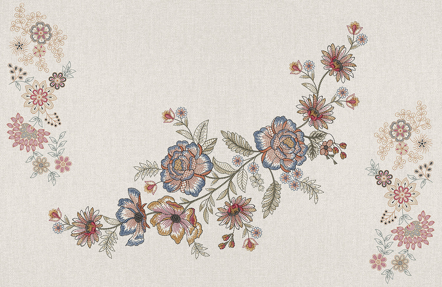 Vintage bloom flowers
